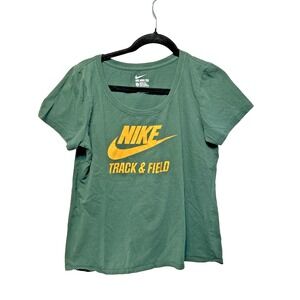 Nike Sportswear Track & Field T-Shirt Pine Green/Volt Women's L
